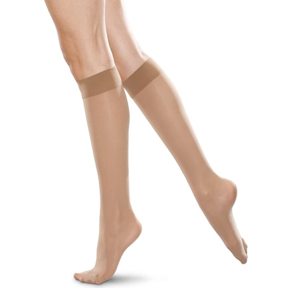 Maternity Compression Knee Highs Hosiery - SAND